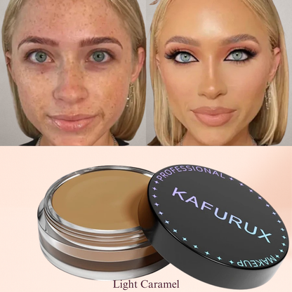 KAFURUX Waterproof Full‑Coverage Concealer for Scars – Natural Finish Foundation in 9 Skin Tone Shades (1 pc) - KAFURUX