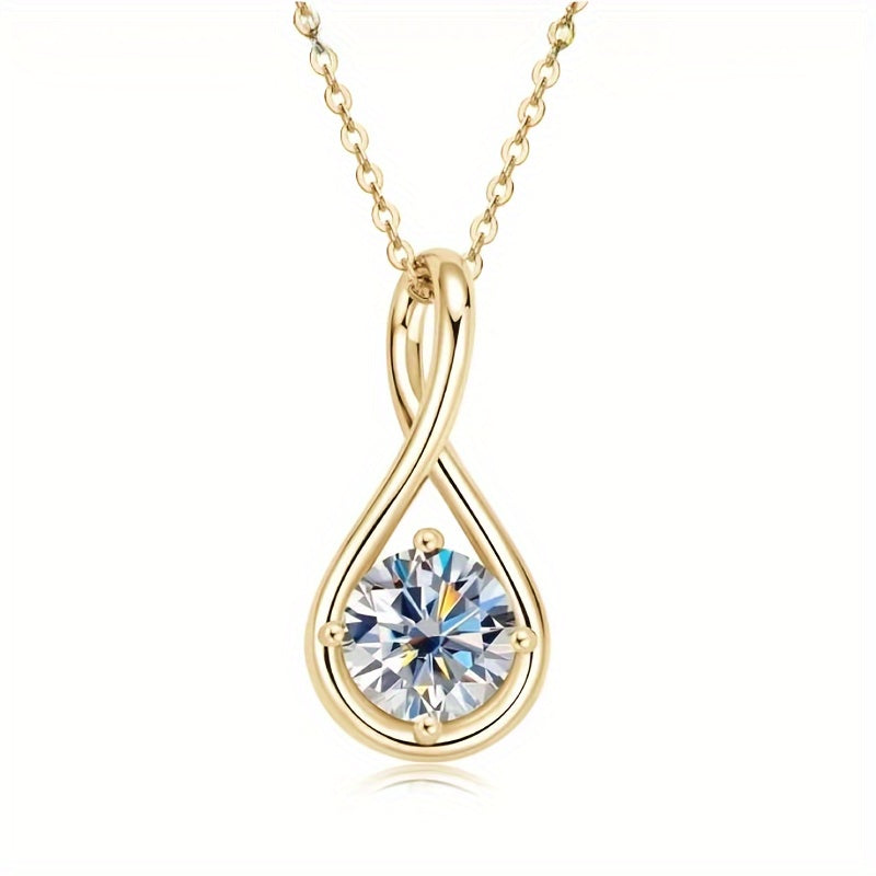 2 Carat Moissanite Teardrop Necklace – Angel’s Tear Pendant