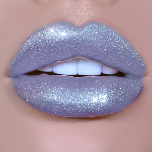 KAFFURIX Shimmering Blue Lipstick, Luminous Paste with Long-lasting Moisture, Universal Skin Compatibility, Vibrant Pearlescent Finish