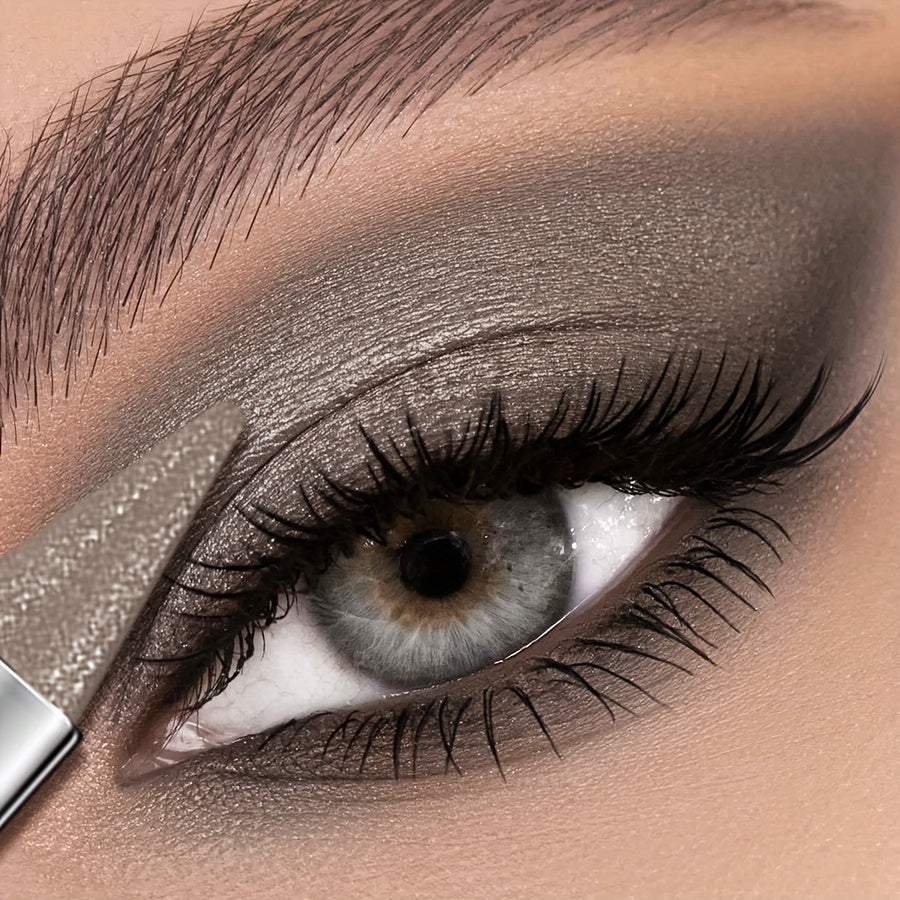 KAFUX Sparkle Grey Eyeshadow Pencil - Waterproof, Shimmer Glitter Finish, Metallic Tube with Dual-Color Gradient for Dramatic Eye Makeup