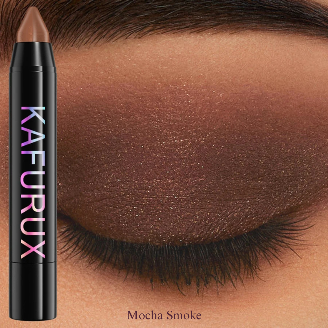 KAFURUX Pearly Glitter Matte Eyeshadow Stick – Natural Highlighter Pen in 6 Neutral & Shimmer Shades (1 pc) - KAFURUX