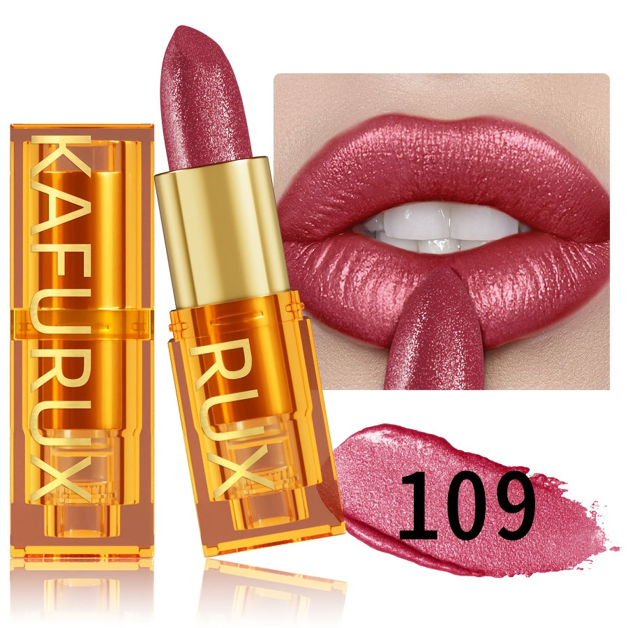 KAFURUX Pearlescent Shine Lipstick – Waterproof, Long-Lasting, Multi-Tone Collection