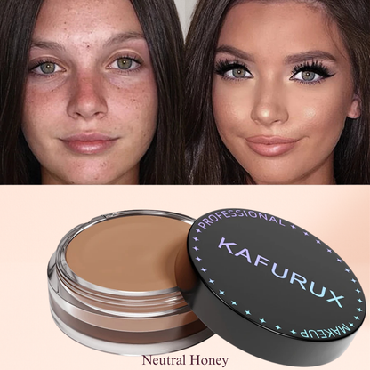 KAFURUX Waterproof Full‑Coverage Concealer for Scars – Natural Finish Foundation in 9 Skin Tone Shades (1 pc) - KAFURUX