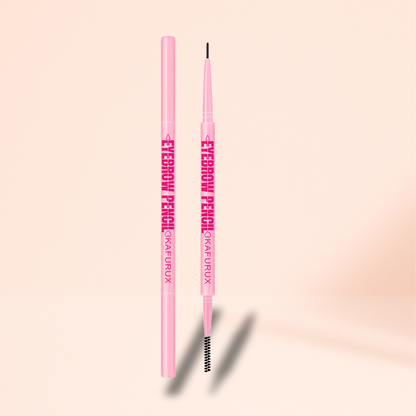 1pc KAFURUX Ultra‑Fine Double‑Head Rotatable Eyebrow Pen with Brush – Waterproof Wild Brow Pencil (6 Shade Variants)