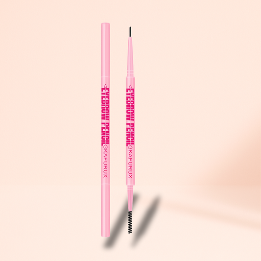 1pc KAFURUX Ultra‑Fine Double‑Head Rotatable Eyebrow Pen with Brush – Waterproof Wild Brow Pencil (6 Shade Variants)