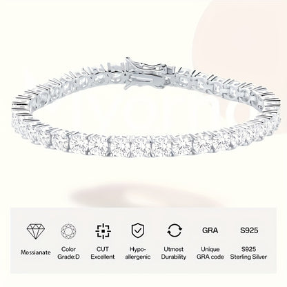 Pulsera de tenis de moissanita Eternal Brilliance