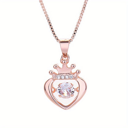 Collar con colgante de corona de moissanita Regal Radiance