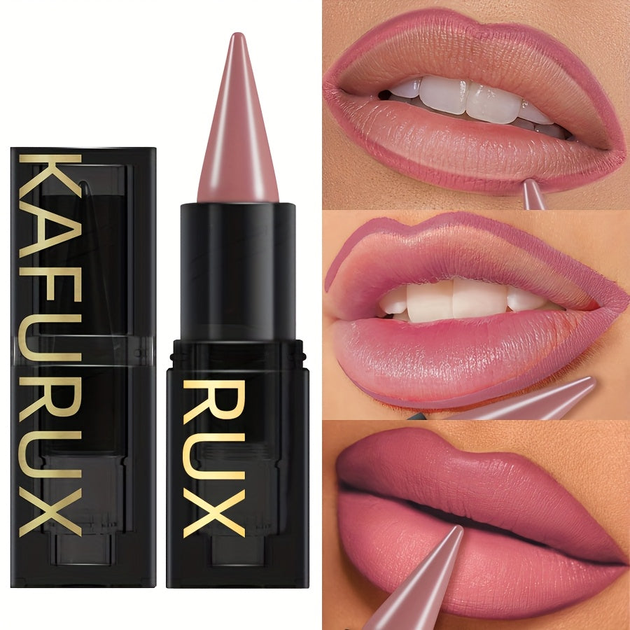 KAFURUX RUX Lipstick Pen - Natural Finish, Non-Sticky, Long-Lasting, Easy Application, Waterproof, All Skin Types, Pink Tone