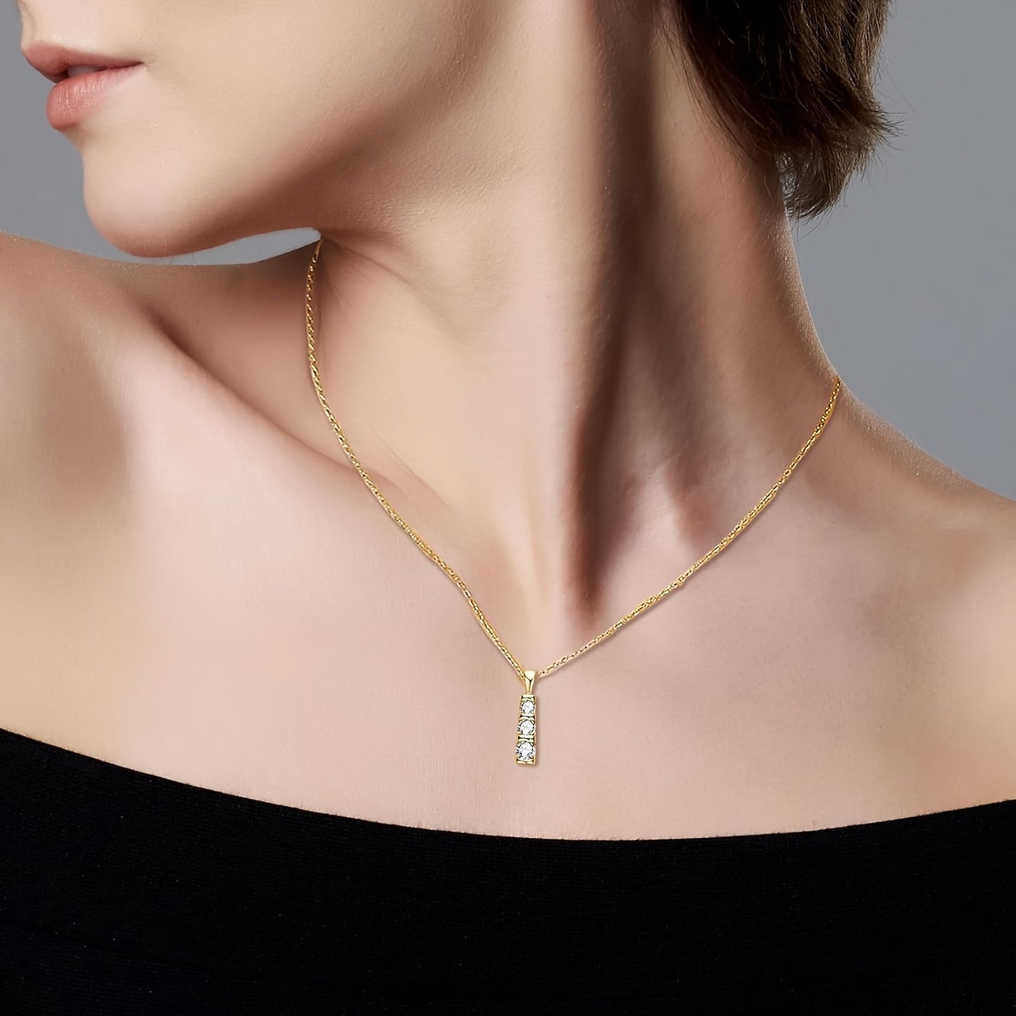 Collar con colgante de moissanita de 1,5 quilates