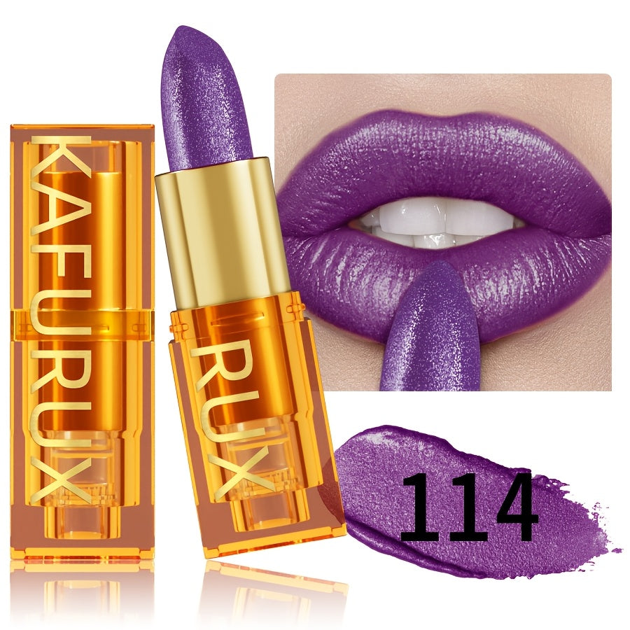 KAFURUX Pearlescent Shine Lipstick – Waterproof, Long-Lasting, Multi-Tone Collection