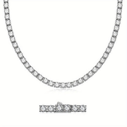 Collar de tenis de moissanita Radiant Allure
