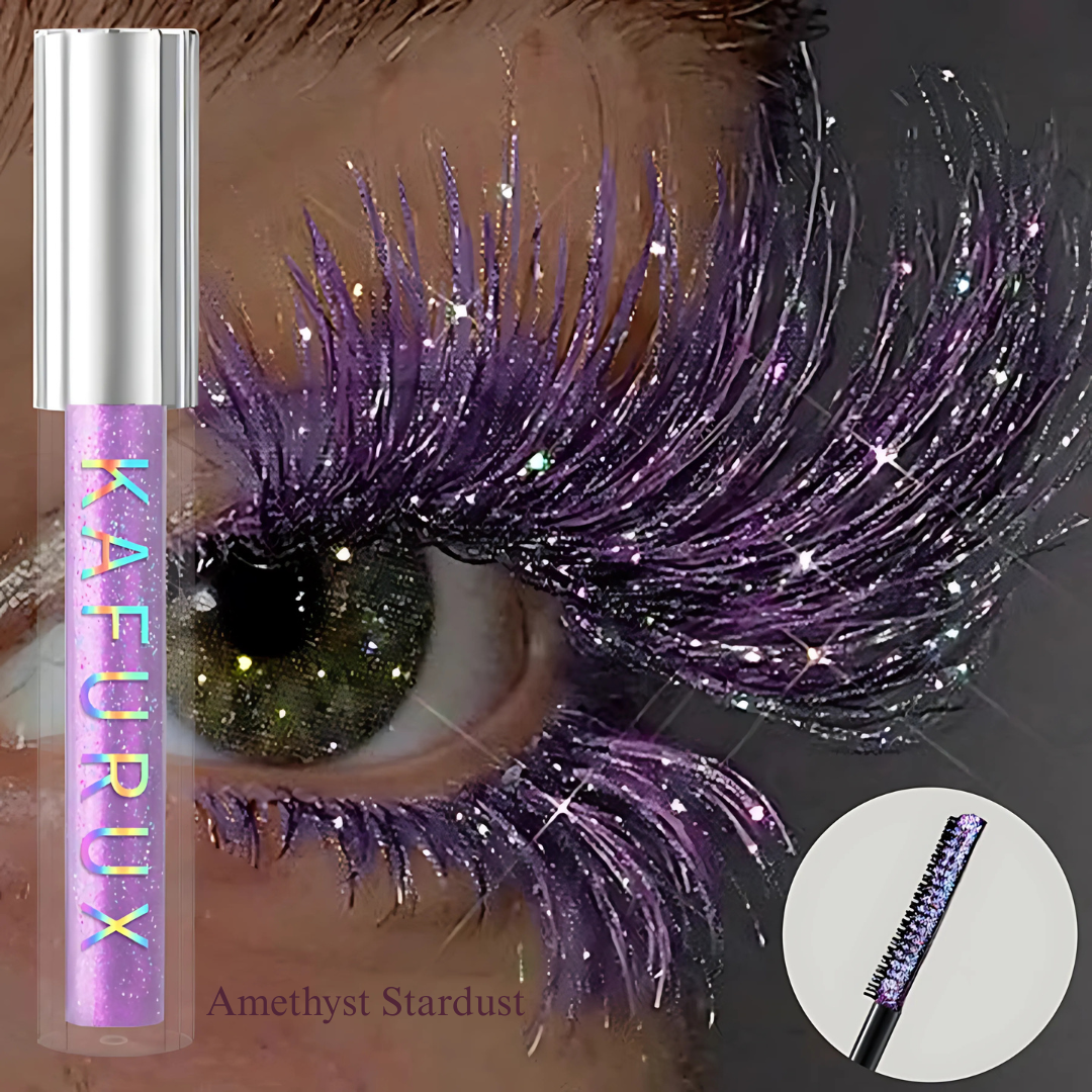 KAFURUX 1pc Diamond Shine Waterproof Volume Mascara – Glitter Snow Effect Waterproof Curl & Volume Mascara in 4