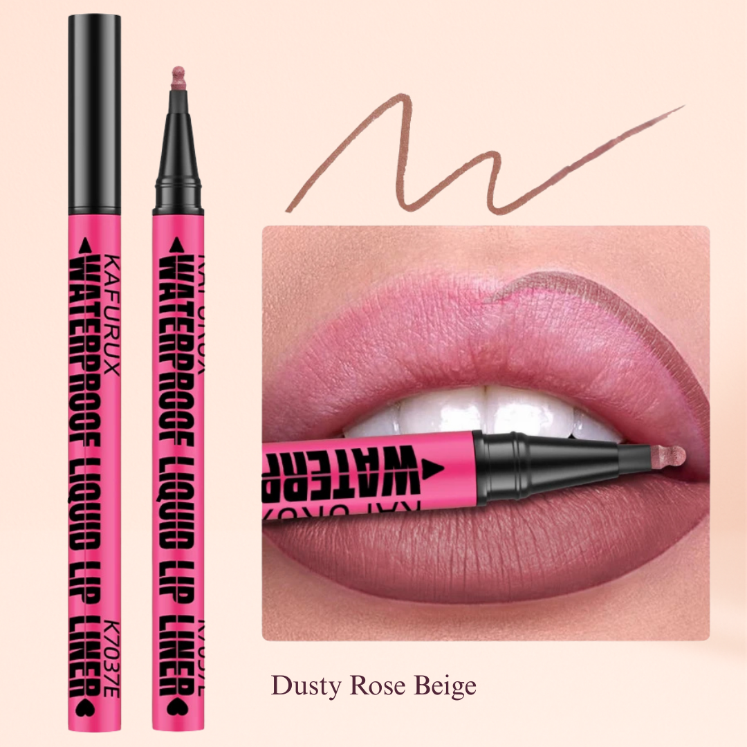 KAFURUX Waterproof Matte Lip Liner Pen – Sweatproof Long Lasting Liquid Lipstick Pencil in 12 Bold Color Variants