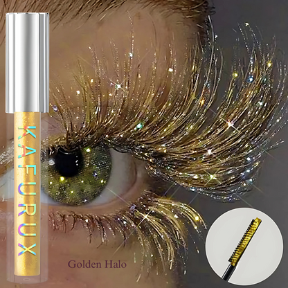 KAFURUX 1pc Diamond Shine Waterproof Volume Mascara – Glitter Snow Effect Waterproof Curl & Volume Mascara in 4