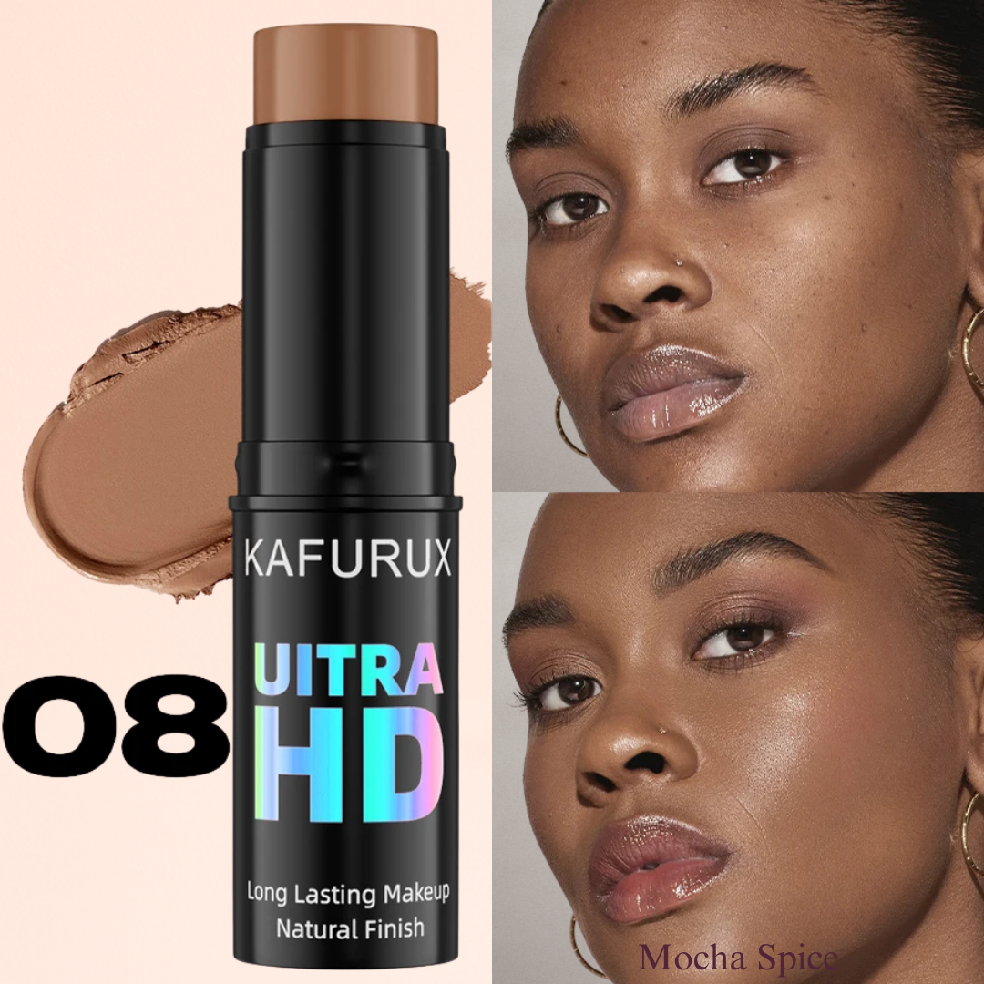 KAFURUX High‑Coverage Stick Foundation – Smooth Plumper Concealer for Spots Acne Dark Circles in 9 Color Variants (1 pc)