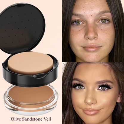 KAFURUX 1pc High‑Coverage Waterproof Foundation Concealer – Anti‑Dark Circle BB Cream in 9 Shade Variants - Olive