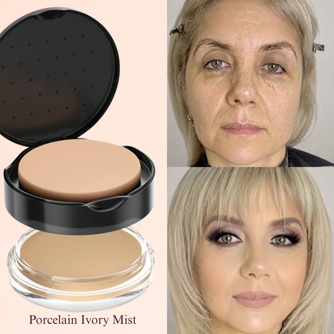 KAFURUX 1pc High‑Coverage Waterproof Foundation Concealer – Anti‑Dark Circle BB Cream in 9 Shade Variants - Porcelain