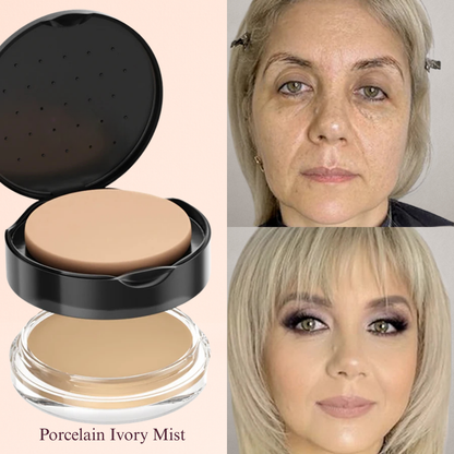 KAFURUX 1pc High‑Coverage Waterproof Foundation Concealer – Anti‑Dark Circle BB Cream in 9 Shade Variants - Porcelain