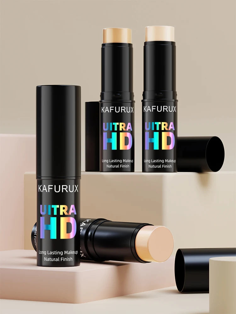 KAFURUX High‑Coverage Stick Foundation – Smooth Plumper Concealer for Spots Acne Dark Circles in 9 Color Variants (1 pc)