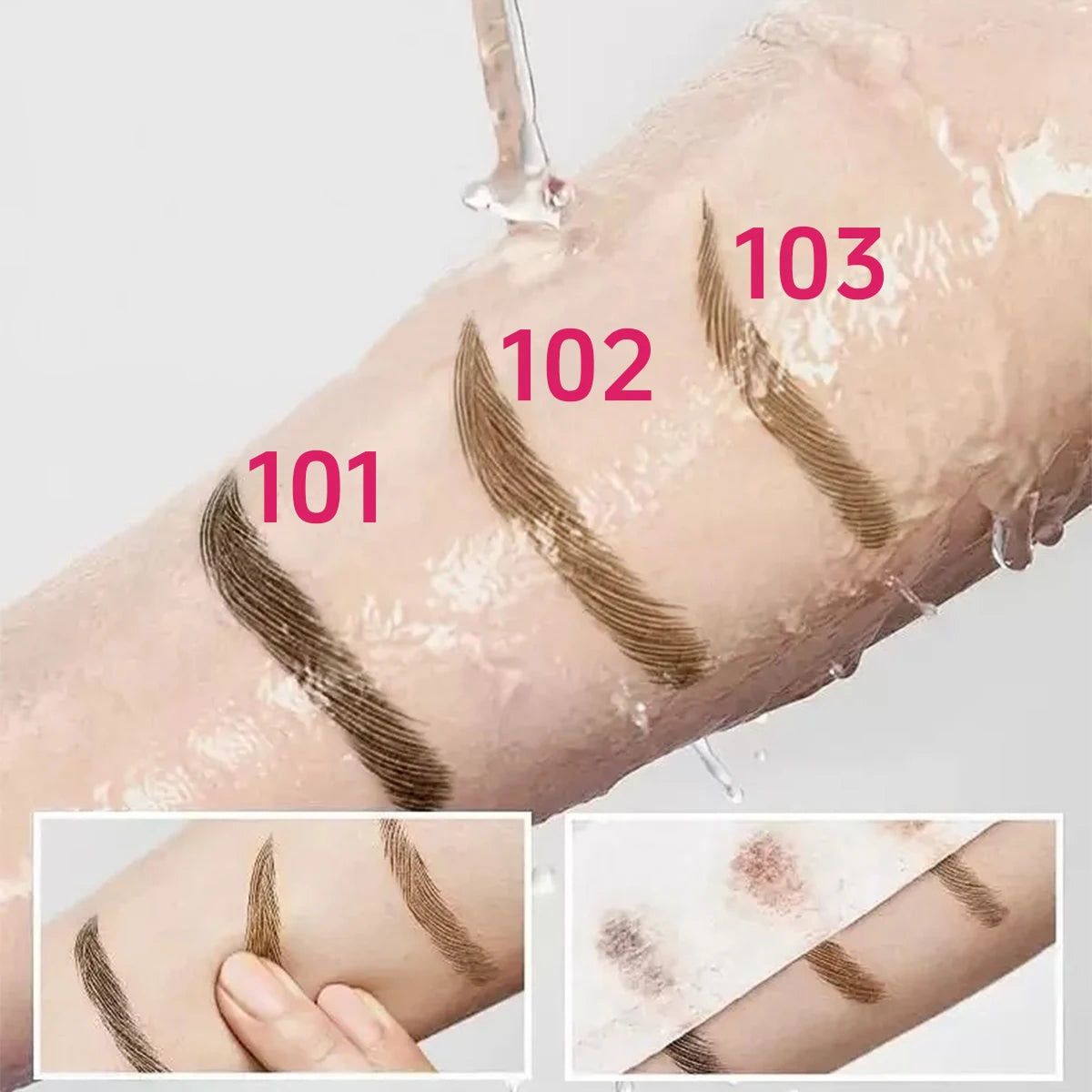 KAFURUX 1pc Waterproof Eyebrow Pen – Microblading 4-Tip Brow Pencil for Natural Hair-Like Strokes in 3 Color Variants