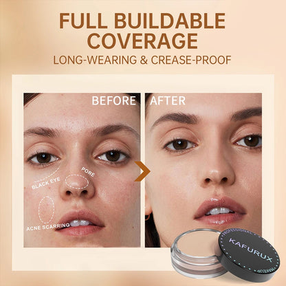 KAFURUX Waterproof Full‑Coverage Concealer for Scars – Natural Finish Foundation in 9 Skin Tone Shades (1 pc)