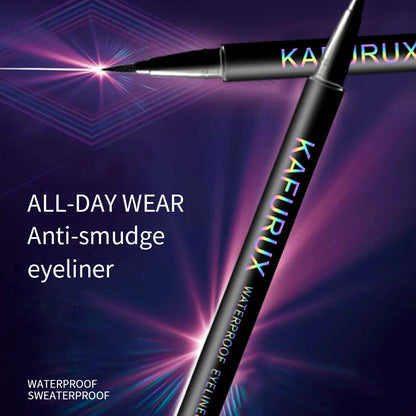 KAFURUX 1pc Quick-Dry Black Matte Eyeliner Pencil – Waterproof Long-Lasting Anti‑Smudge Eyeshadow Pen