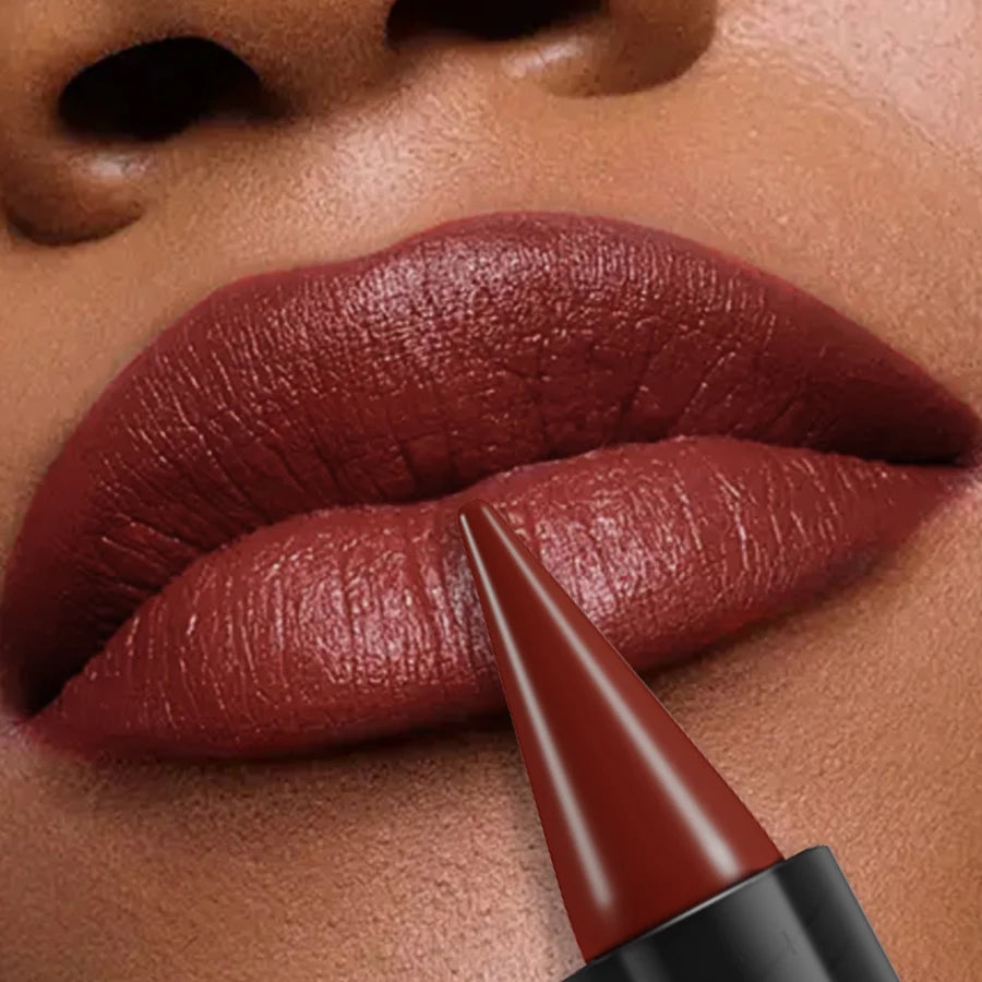 KAFURUX Nude Brown Waterproof Matte Lip Liner Pen – Smooth Long-Lasting Lip Tint