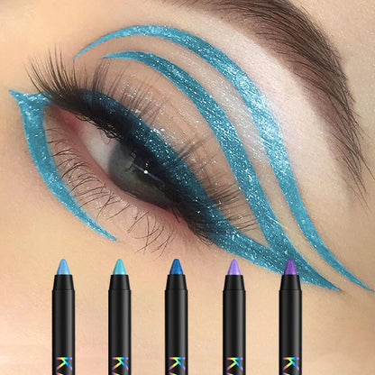 KAFURUX High‑Pigment Waterproof Eyeliner Pen – Pearly & Metallic Smokey in 10 Vibrant Shades (1 pc)