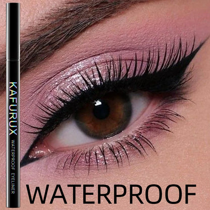 KAFURUX 1pc Quick-Dry Black Matte Eyeliner Pencil – Waterproof Long-Lasting Anti‑Smudge Eyeshadow Pen
