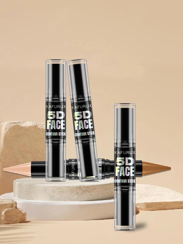 1pc KAFURUX Double‑Head Highlight & Contour Pen – Waterproof Concealer Stick (3 Shade Variants)