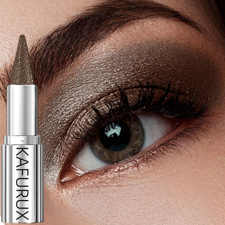 KAFURUX Waterproof Brown Eyeshadow Stick – High‑Pigment Shimmer & Glitter Eye Pencil (1 pc)