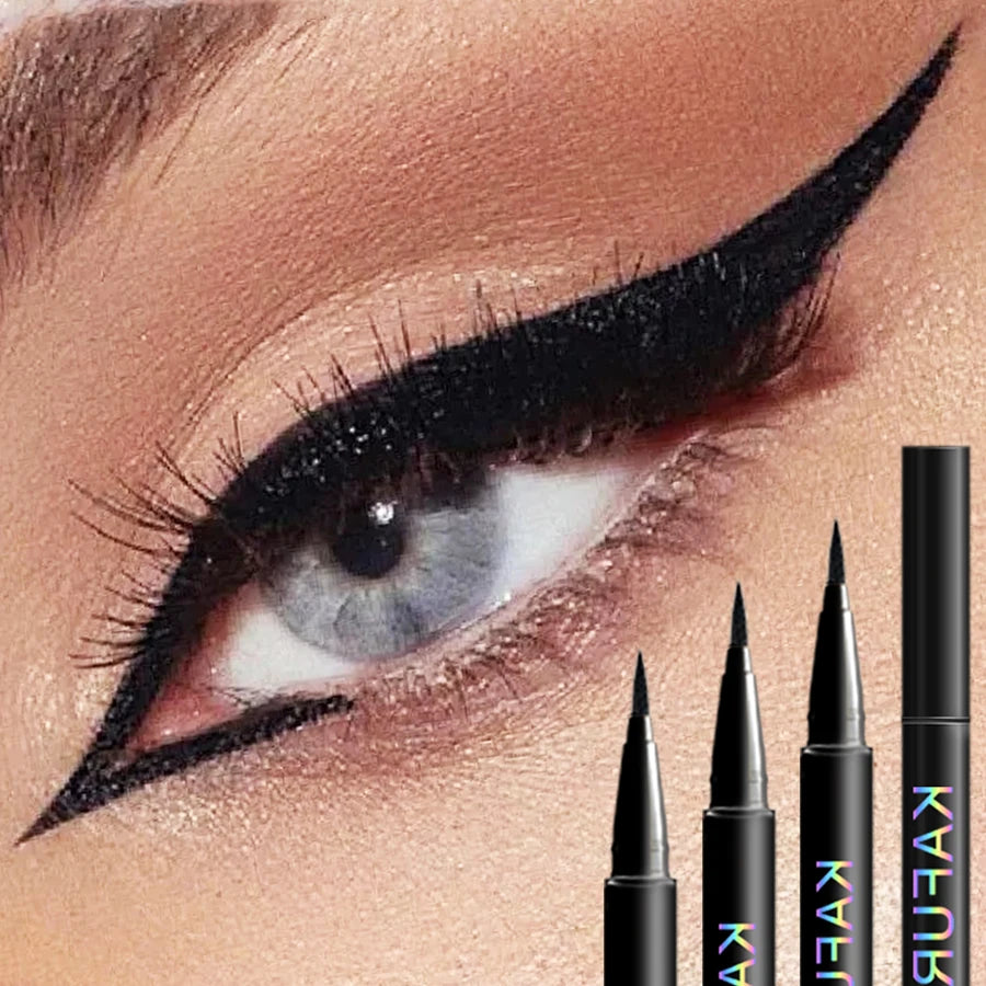 KAFURUX 1pc Quick-Dry Black Matte Eyeliner Pencil – Waterproof Long-Lasting Anti‑Smudge Eyeshadow Pen