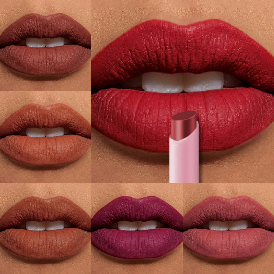 1pc KAFURUX Waterproof Matte Lip Liner Pencil – Long Lasting Nude & Brown Shades for Defined Lips (15 Color Variants)