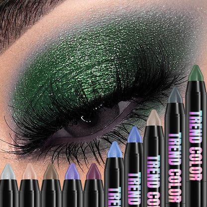 KAFURUX Metallic Glitter Eyeshadow Pen – Waterproof Highlighter Pencil in 19 Smoky & Green Shades (1pc)
