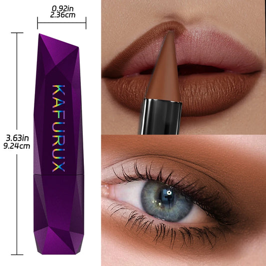 3 color waterproof lazy eyeshadow pen non-smudge matte eye shadow-eye and lip dual-purpose makeup products 1pc long lasting