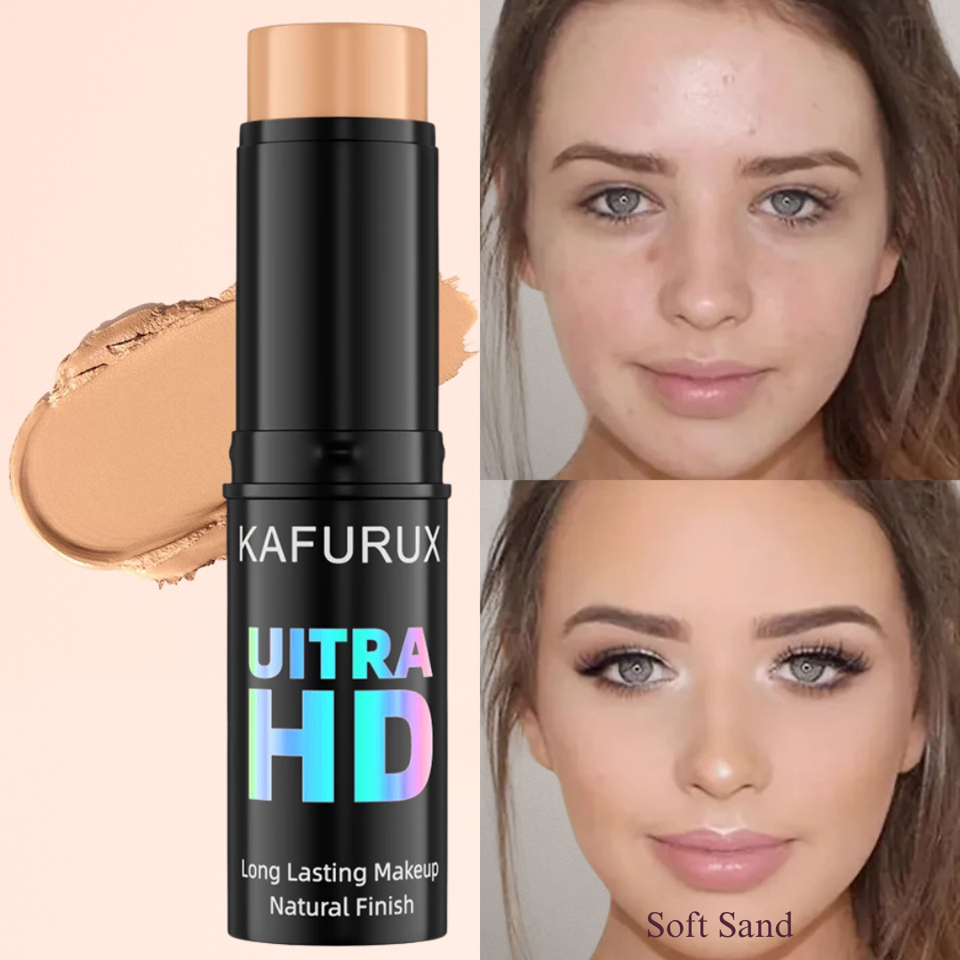 KAFURUX High‑Coverage Stick Foundation – Smooth Plumper Concealer for Spots Acne Dark Circles in 9 Color Variants