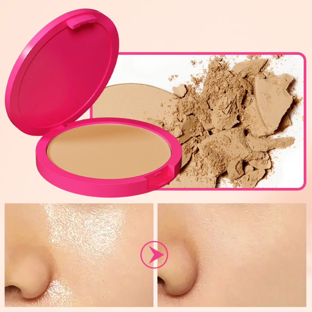 KAFURUX Oil Control Matte Pressed Powder – Long Lasting Full Coverage Setting Powder in 5 Color Variants for Flawless