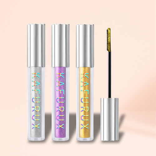 KAFURUX 1pc Diamond Shine Waterproof Volume Mascara – Glitter Snow Effect Waterproof Curl & Volume Mascara in 4