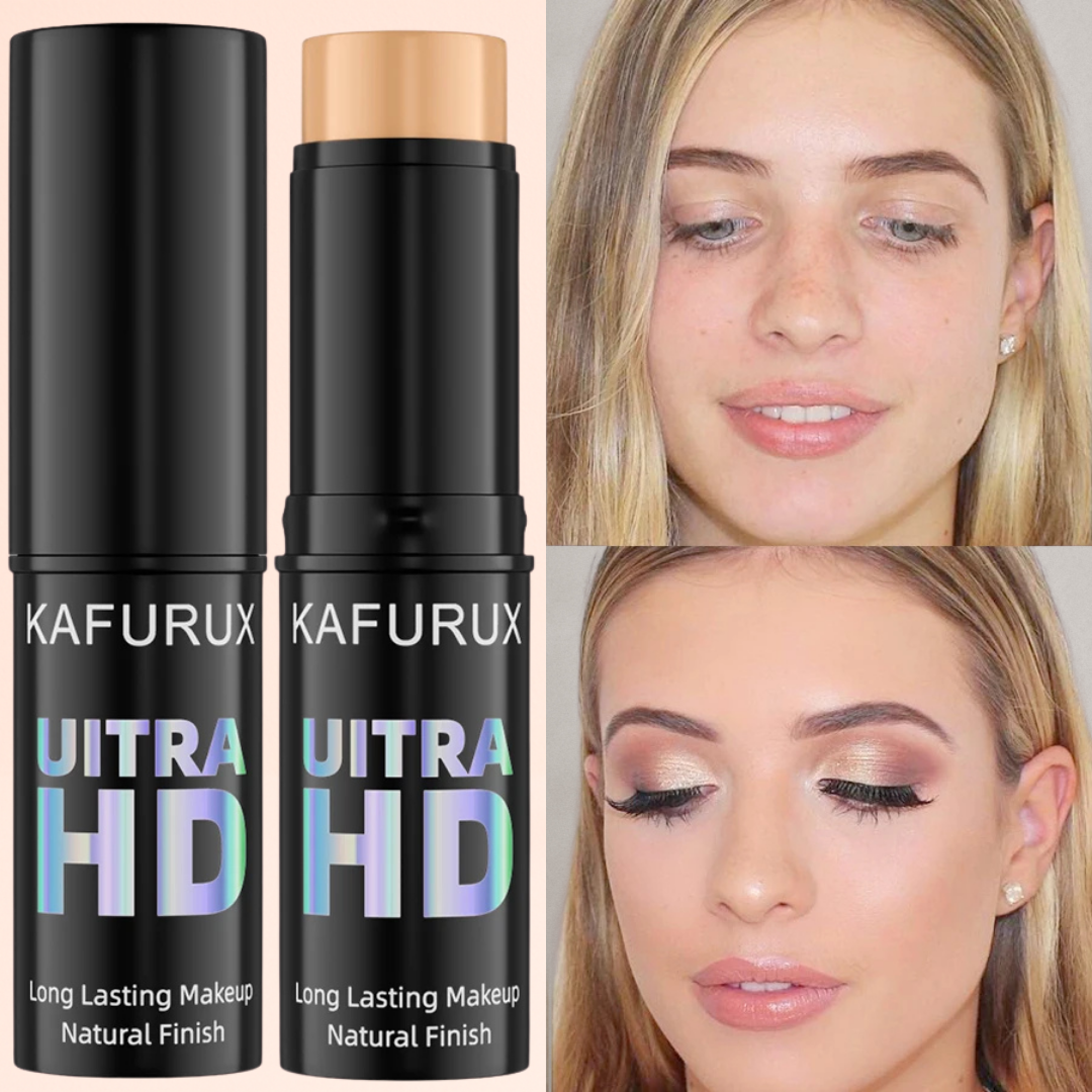 KAFURUX High‑Coverage Stick Foundation – Smooth Plumper Concealer for Spots Acne Dark Circles in 9 Color Variants (1 pc)