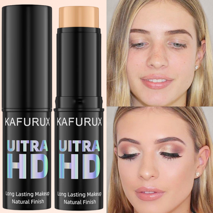KAFURUX High‑Coverage Stick Foundation – Smooth Plumper Concealer for Spots Acne Dark Circles in 9 Color Variants (1 pc)
