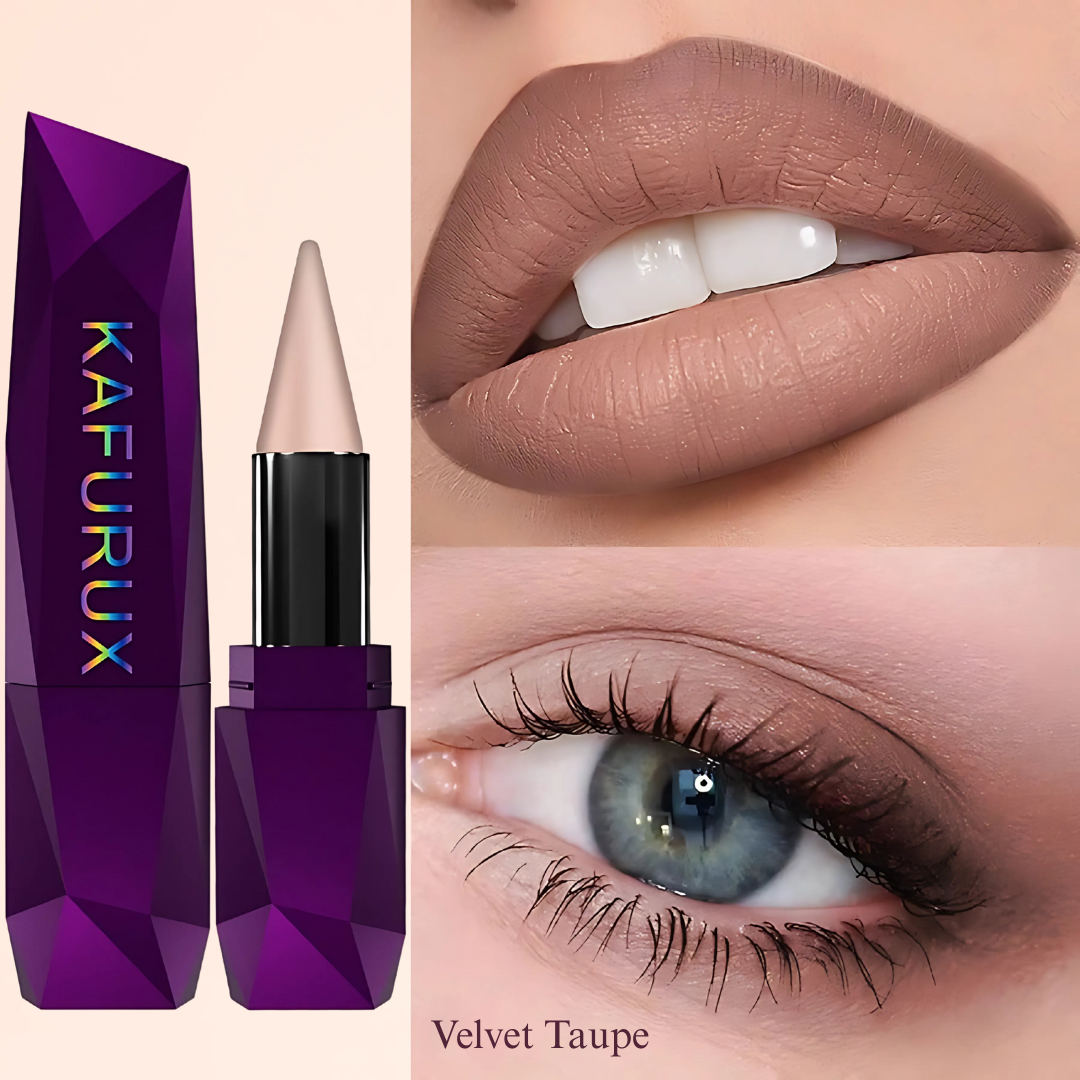 KAFURUX Waterproof Eyeshadow Pen – Matte Long Lasting Lazy Eye & Lip Crayon Stick in 3 Bold Color Variants - Velvet