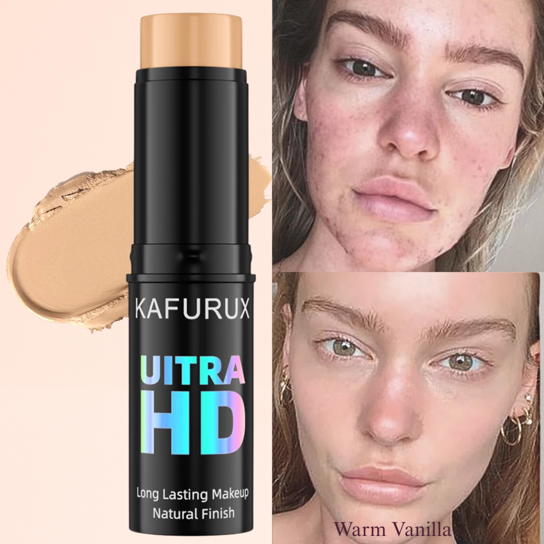 KAFURUX High‑Coverage Stick Foundation – Smooth Plumper Concealer for Spots Acne Dark Circles in 9 Color Variants