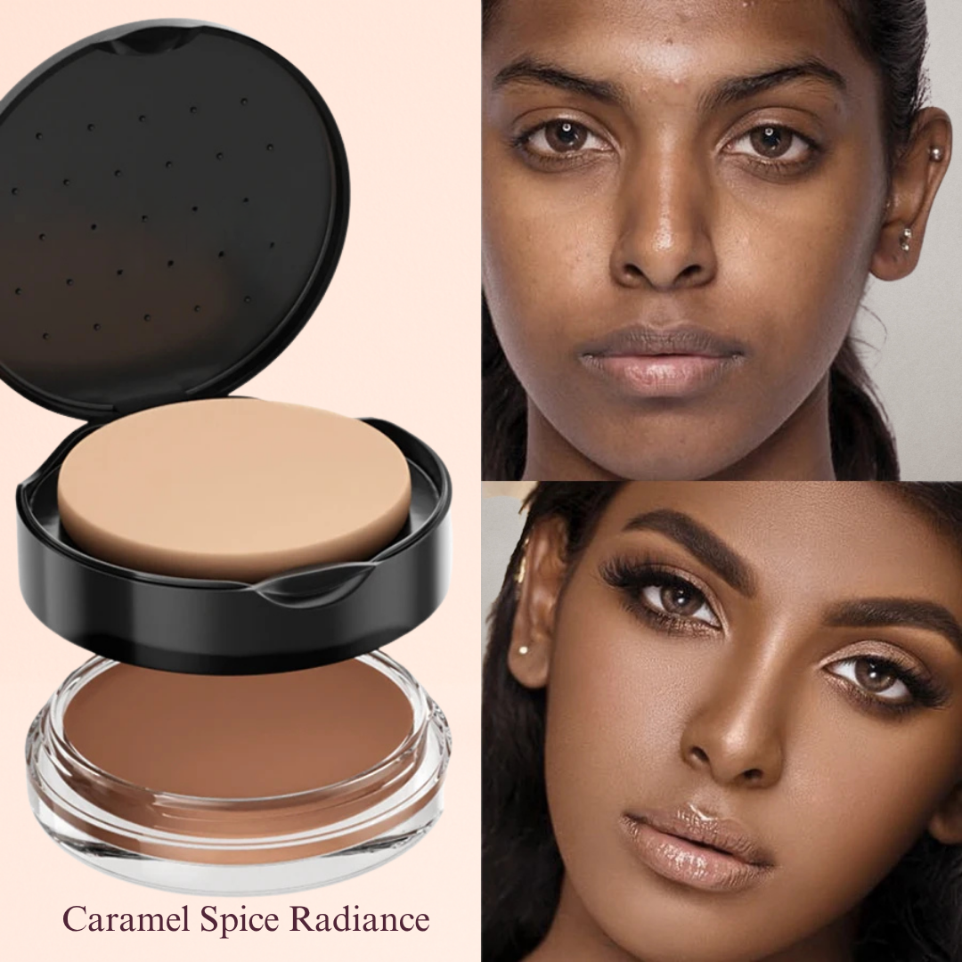 KAFURUX 1pc High‑Coverage Waterproof Foundation Concealer – Anti‑Dark Circle BB Cream in 9 Shade Variants - Caramel
