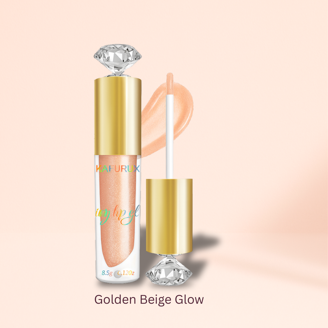 KAFURUX Moisturizing Diamond Shimmer Lip Gloss – Sparkling Pearl-Glam Liquid Lipstick in 9 Glitter Shades (1 pc)