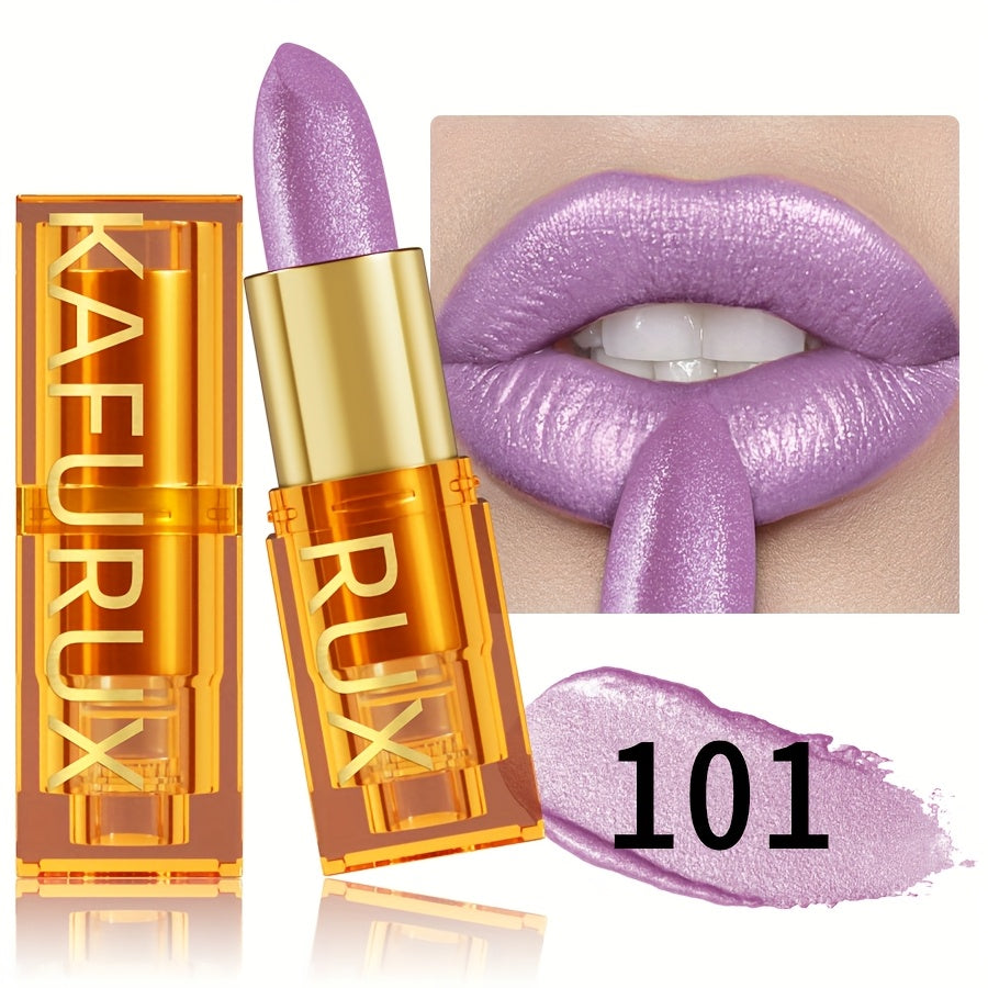 KAFURUX Pearlescent Shine Lipstick – Waterproof, Long-Lasting, Multi-Tone Collection