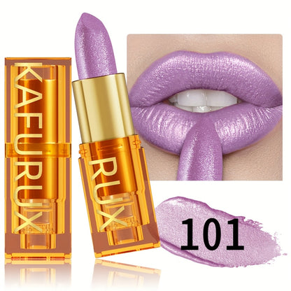 KAFURUX Pearlescent Shine Lipstick – Waterproof, Long-Lasting, Multi-Tone Collection