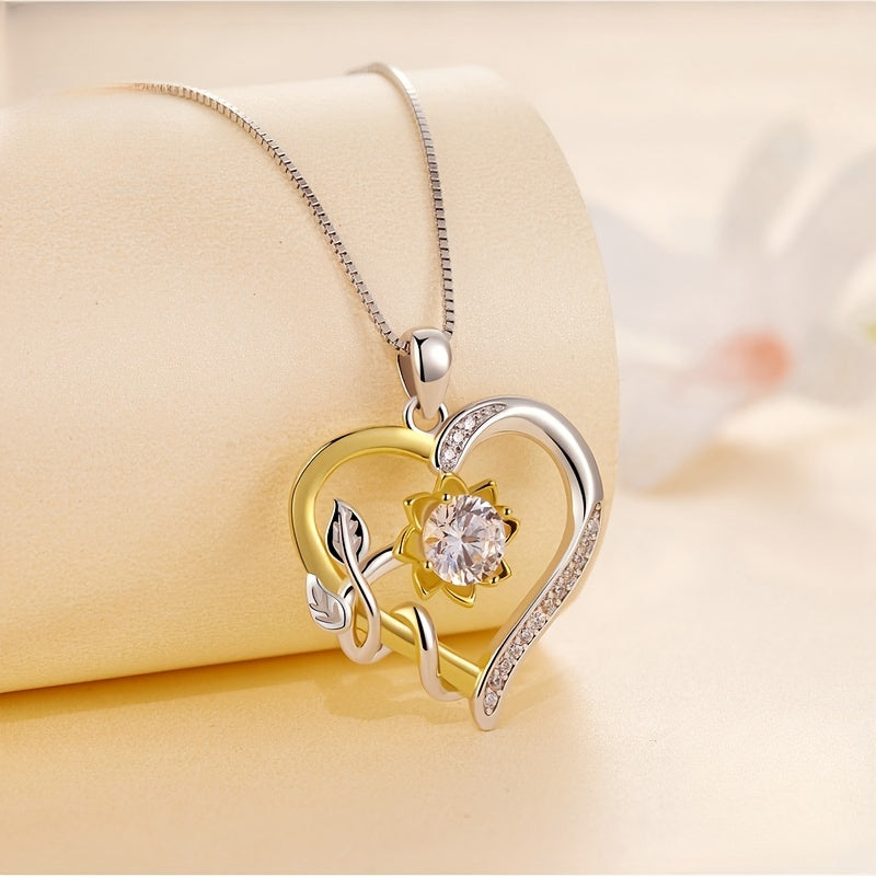 Collar con colgante de moissanita de plata esterlina de 1 quilate