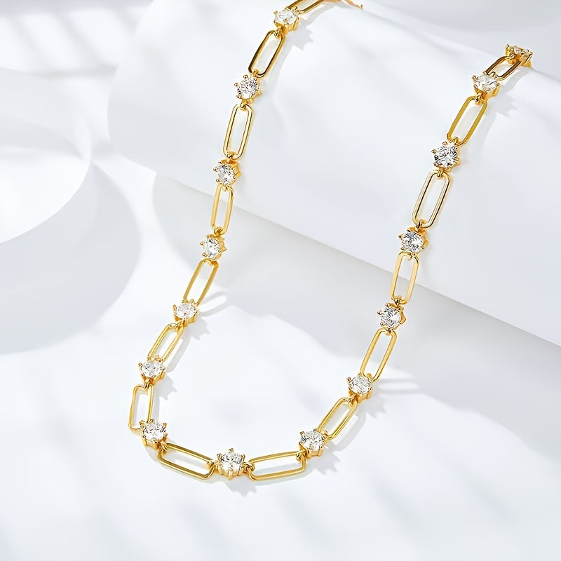 Lustrous Moissanite Tennis Necklace – 925 Sterling Silver