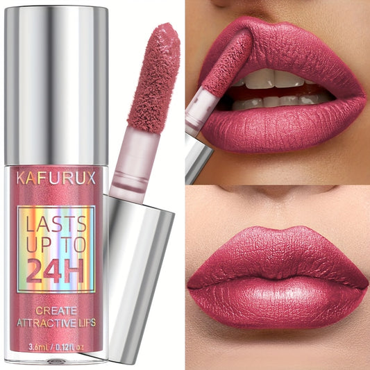 Kafurux Long-Lasting Lip Gloss - Not Sticky, Not Greasy, Pearlescent, Sparkle, Colorfast, Gives Lips a Tone, All Skin Types, 0.12 fl oz, Beauty Essentials | Vibrant Lip Color | Longlasting Lip Gloss