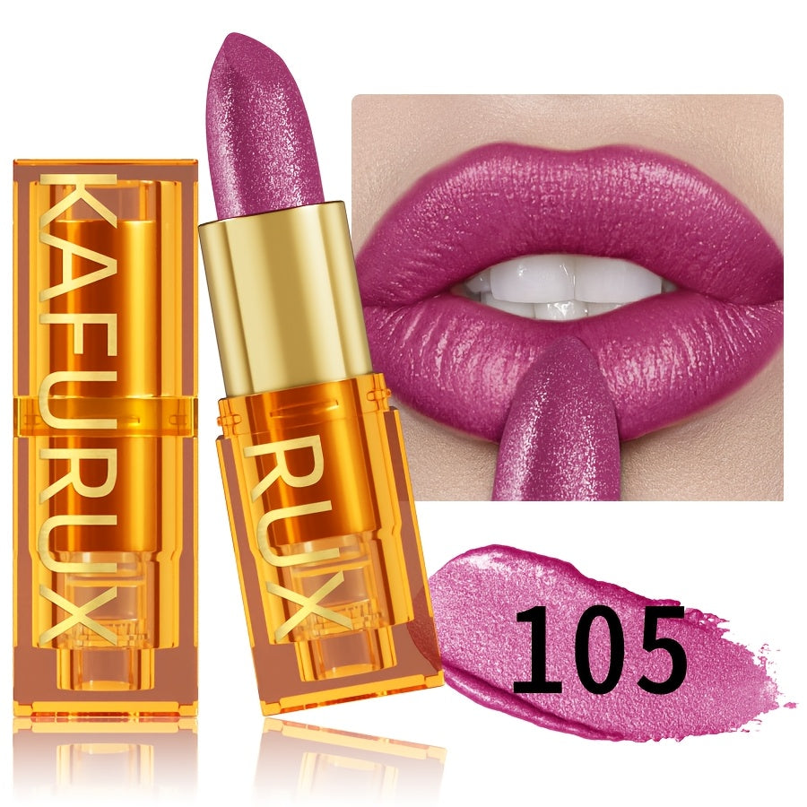 KAFURUX Pearlescent Shine Lipstick – Waterproof, Long-Lasting, Multi-Tone Collection